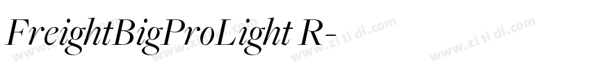 FreightBigProLight R字体转换